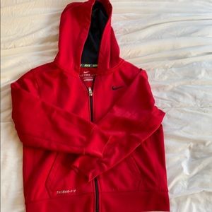 Nike thermafit sweater boys or girls red size 7